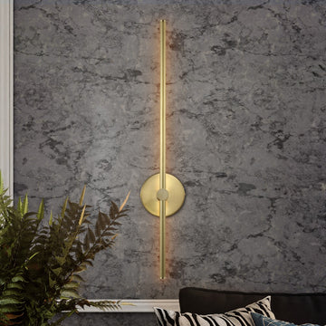 Anton 27.25" Modern Minimalist Iron Adjustable Bar Integrated LED Plug-In Sconce - JONATHAN Y